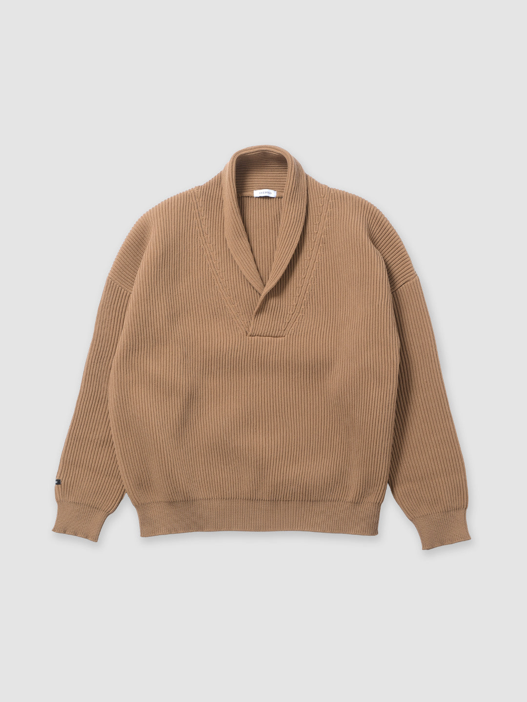 SHAWL COLLAR KNIT