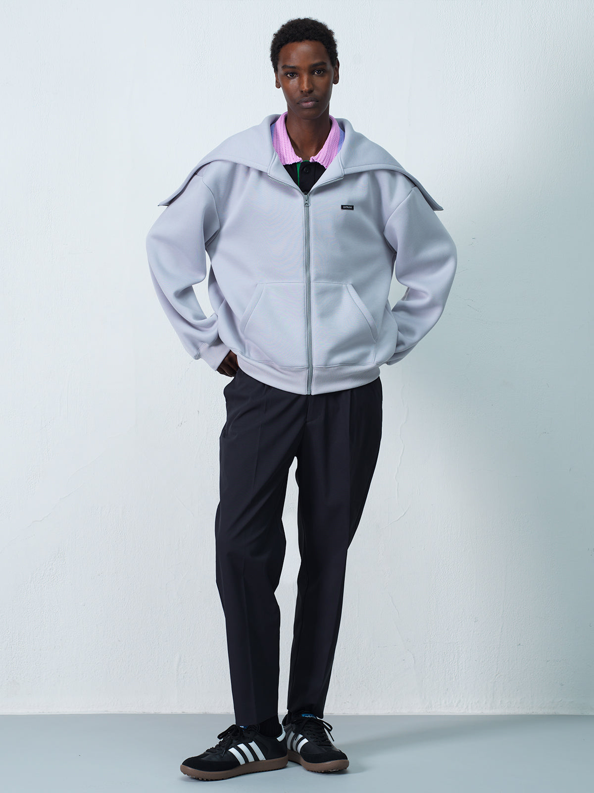 ONE TUCK STRETCH PANTS