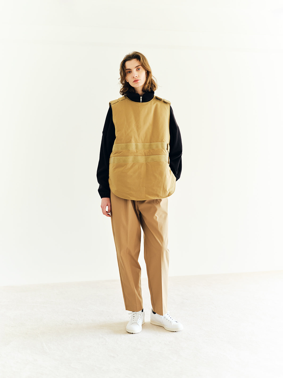 ONE TUCK STRETCH PANTS