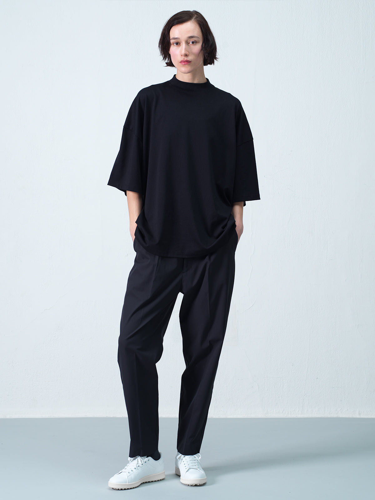 ONE TUCK STRETCH PANTS