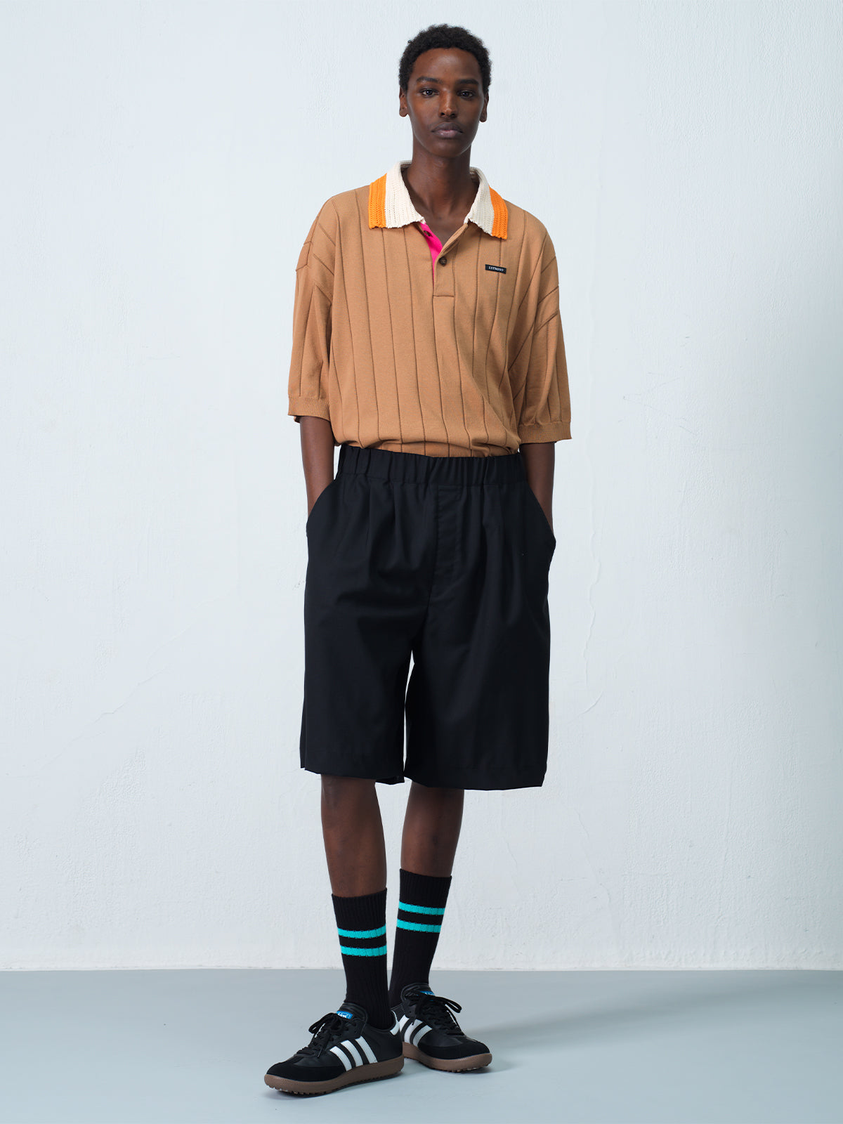 OVERSIZED TEXTURE POLO BG