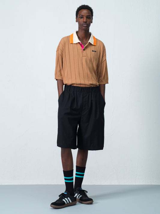 OVERSIZED TEXTURE POLO BG