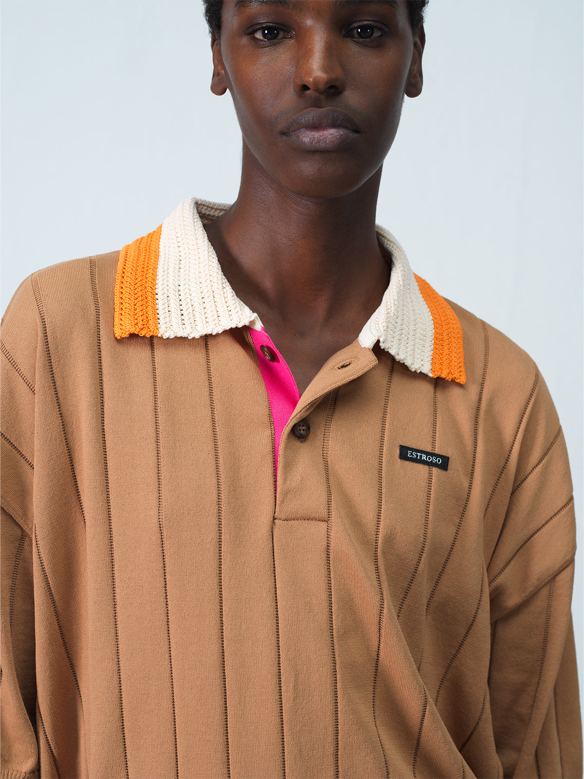 OVERSIZED TEXTURE POLO BG