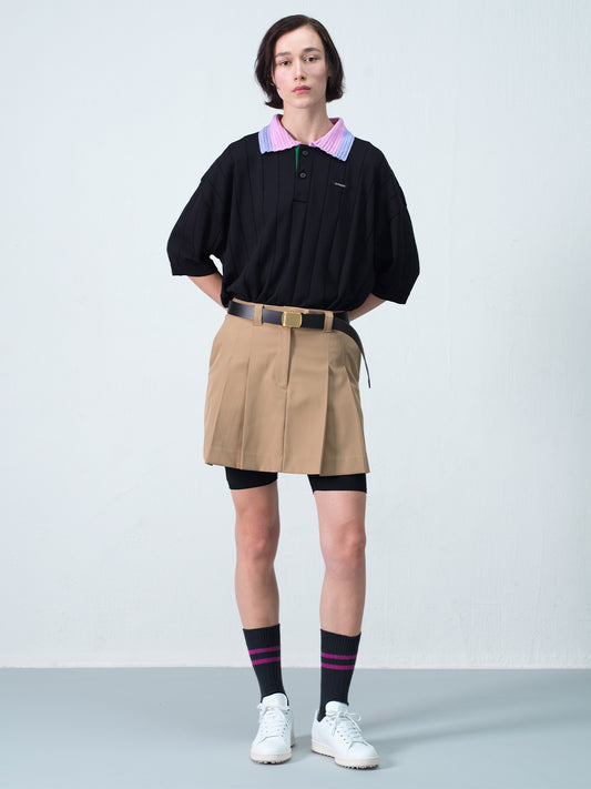 OVERSIZED TEXTURE POLO BK