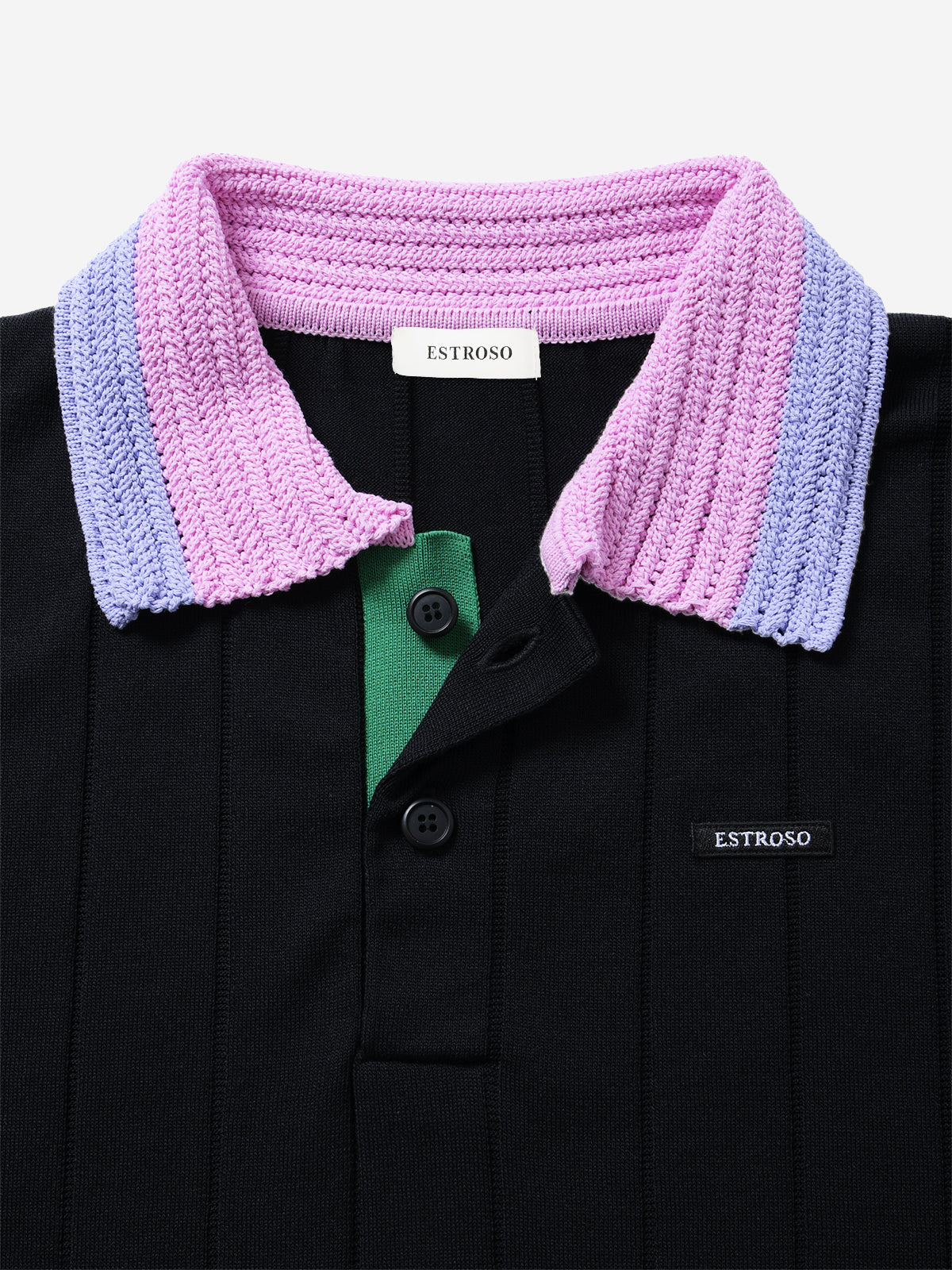 OVERSIZED TEXTURE POLO BK