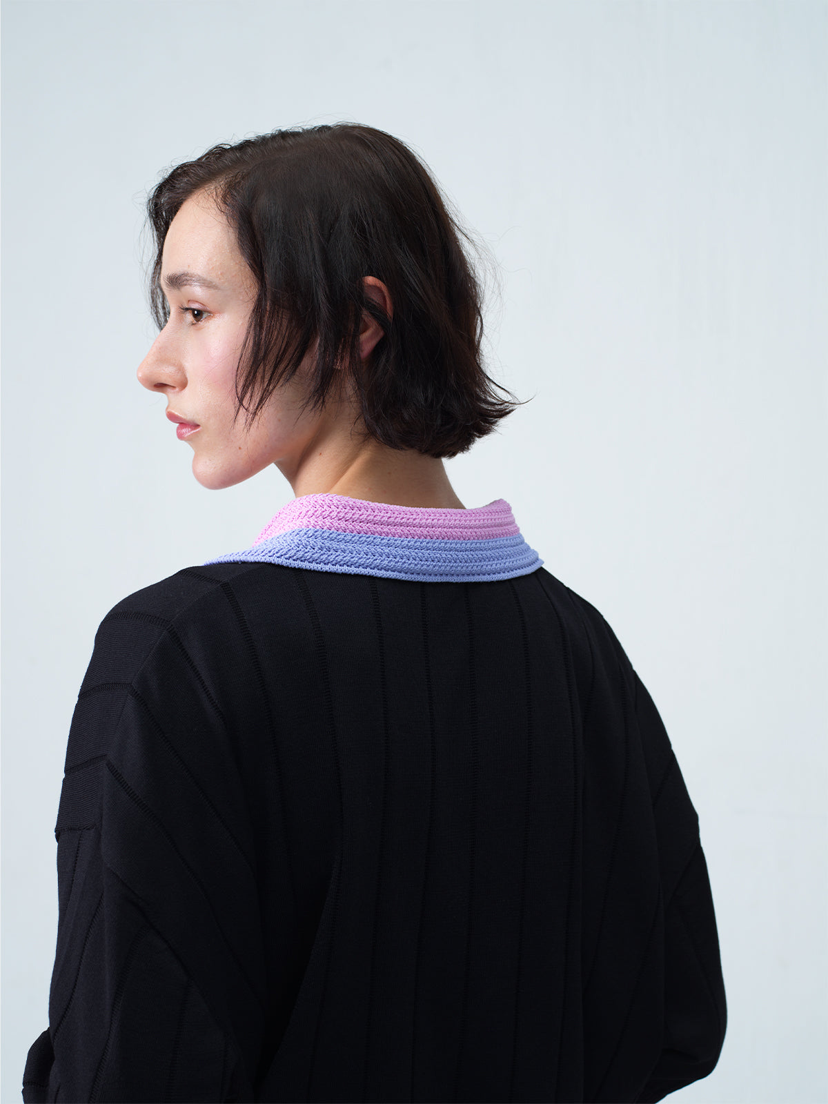 OVERSIZED TEXTURE POLO BK